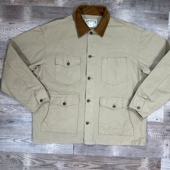 Schaefer Jacket Men 2XL Khaki Tan Wax Cotton Waxed Canvas Western Chore Coat - Picture 1 of 15